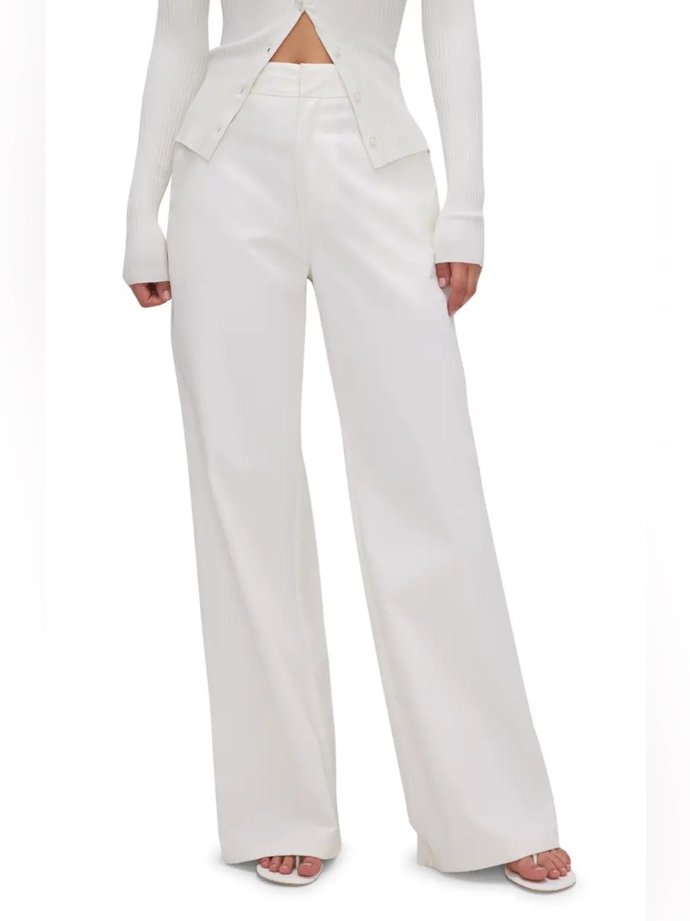 Good American Good Skate Trouser – Cloud White, Size 4, NWT